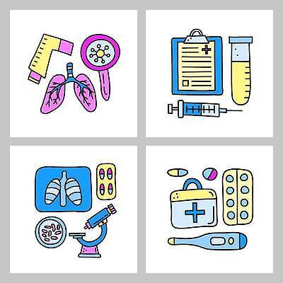 EPS 해외이미지 포스터 컬러 일러스트 엑스레이 건강 병원 현미경 주사기 알약 약 공백 신용카드 그룹 오르간 호흡기관 바이러스 낙서 질병 온도계 시험관 감염 손그림 박테리아 고립 궤 백신 서류판 천식 벡터 해외202310 해외일러스트 의학 의료기기 실험기구 금융 사무용품 장기_의학 건반악기 파일형식