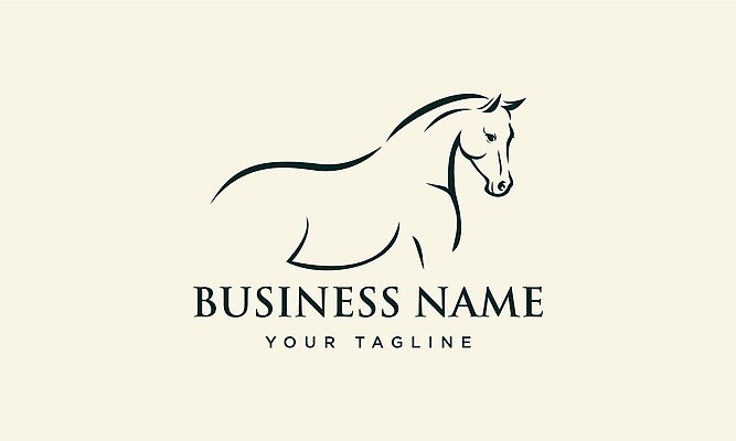 EPS 해외이미지 디자인 선 일러스트 타이포그라피 사람없음 말_동물 심볼 라인아트 그림 해외202310 해외일러스트 문자 포유류 파일형식 벡터