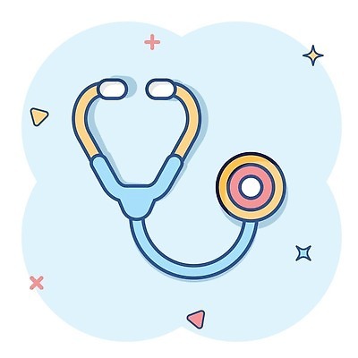 도형 의료기기 모션 파란색 파일형식 벡터 청진기 EPS 일러스트 해외이미지 하늘색 사람없음 해외202310 심플 반짝임 삼각형 해외일러스트 무료이미지