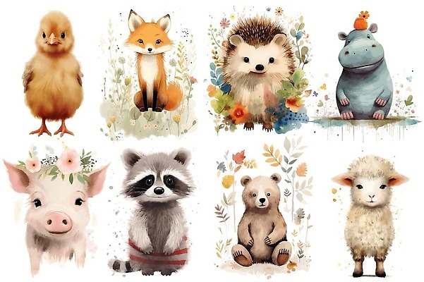 EPS 해외이미지 동물 캐릭터 행복 야생동물 어린이 바다 일러스트 곰 아프리카 사슴 동물원 세트 농장 치킨 원숭이 아기 토끼 돼지 호랑이 호주 숲 인쇄 사자 판다 만화 수집 그림 펭귄 심플 코믹 여우 부엉이 하마 양고기 고슴도치 벡터 해외202310 해외일러스트 일러캐릭터 감정 나라 농업 포유류 조류 육류 사람 반려동물 오세아니아 닭고기요리 파일형식