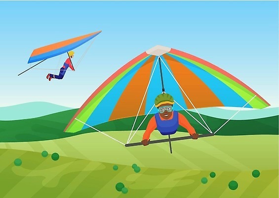 EPS 해외이미지 템플릿 디자인 스포츠 여행 포즈 일러스트 자연 하늘 사람 풍경 취미 파란색 계곡 검은색 자유 비행 스카이다이빙 속도 흥분 엘리먼트 벡터 해외202310 해외일러스트 감정 컬러 컨셉 익스트림스포츠 생태계 파일형식