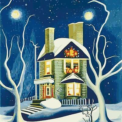 EPS 해외이미지 나무 겨울 일러스트 주택 사람없음 설원 추위 눈 숲 해외202310 해외일러스트 자연요소 식물 계절 날씨 눈_날씨 건물 파일형식 벡터