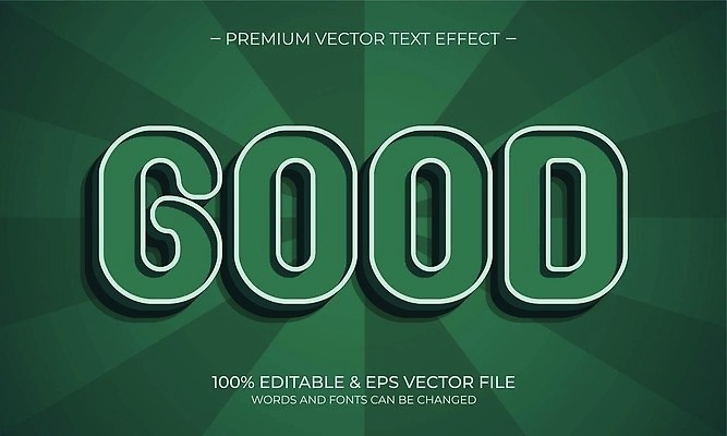 EPS 해외이미지 디자인 선 일러스트 텍스트 타이포그라피 사람없음 초록색 굿 해외202310 해외일러스트 문자 컬러 파일형식 벡터