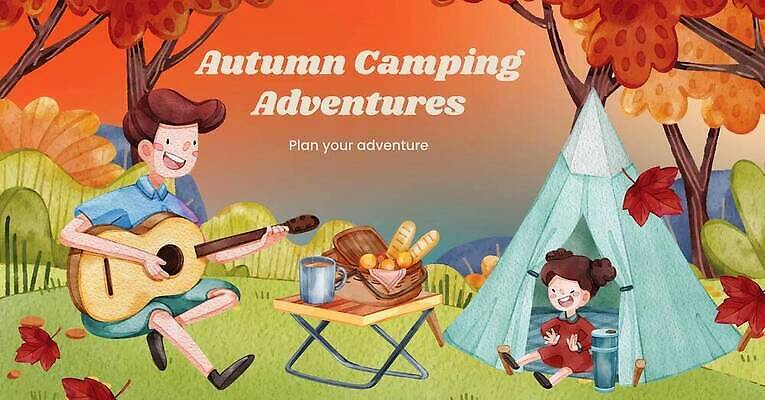 EPS 해외이미지 전신 여자 남자 어린이 단풍 연주 일러스트 텐트 앉기 성인 두명 소풍 캠핑 기타 숲 모닥불 해외202310 해외일러스트 음악 잎 모션 불 현악기 레저 캠핑도구 사람 야외활동 파일형식 벡터