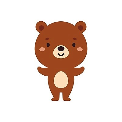 EPS 해외이미지 행복 동물캐릭터 일러스트 곰 사람없음 심플 해외202310 해외일러스트 일러캐릭터 동물 캐릭터 감정 포유류 파일형식 벡터