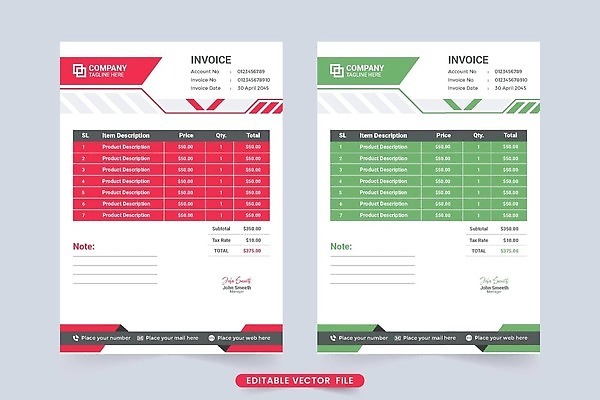 EPS 해외이미지 템플릿 디자인 종이 일러스트 회사 비즈니스 문구용품 금융 사무실 서비스 레이아웃 문서 영수증 계산서 계좌 벡터 미니멀리스트 미니멀 해외202310 해외일러스트 경제 오브젝트 파일형식