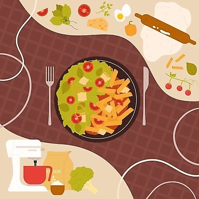 EPS 해외이미지 무료이미지 음식 일러스트 식재료 치즈 파스타 사람없음 반죽밀대 해외202310 해외일러스트 유제품 서양음식 밀대 파일형식 벡터