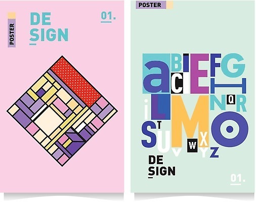 EPS 해외이미지 도형 알파벳 포스터 백그라운드 일러스트 추상 타이포그라피 사람없음 컬러풀 화려 해외202310 해외일러스트 문자 영어 컬러 컨셉 무늬 파일형식 벡터