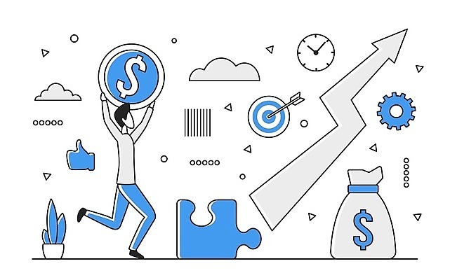 EPS 해외이미지 전신 남자 화살표 돈 일러스트 비즈니스 한명 성인 파란색 디지털 정보 업무 스마트 분석 온라인 경영 데이터베이스 인터페이스 성인남자한명만 해외202310 해외일러스트 1 컬러 컨셉 사람 작업 재산 남자한명만 성인남자만 파일형식 벡터