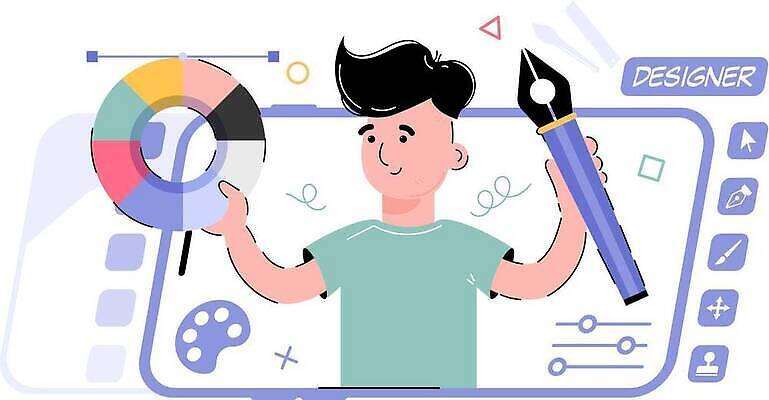 EPS 해외이미지 교육 남자 일러스트 한명 들기 상반신 성인 스마트폰 학습 만년필 원형 스마트 원그래프 성인남자한명만 해외202310 해외일러스트 도형 1 컨셉 모션 그래프 사람 핸드폰 스마트기기 펜 남자한명만 성인남자만 파일형식 벡터