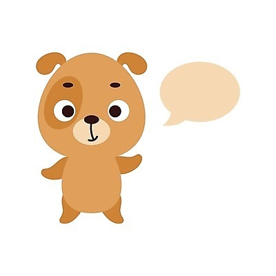 EPS 해외이미지 행복 동물캐릭터 말풍선 일러스트 사람없음 반려동물 개 심플 해외202310 해외일러스트 일러캐릭터 동물 캐릭터 감정 포유류 파일형식 벡터