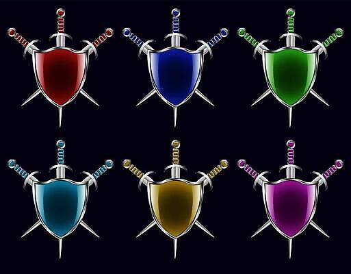 EPS 해외이미지 템플릿 무기 분홍색 컬러 일러스트 3 안전 장식 빨간색 초록색 파란색 세트 컬러풀 노란색 금속 코트 수확 골동품 흰색 칼날 중세 칼 보호 은색 수집 철 심볼 오브젝트 사인 전쟁 보안 공상 방패 전사 갑옷 고립 옛날 철강 벡터 해외202310 해외일러스트 컨셉 농업 재질 외투 역사 보호장비 파일형식