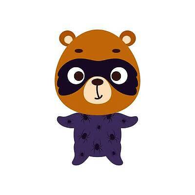EPS 해외이미지 동물캐릭터 일러스트 곰 사람없음 귀여움 할로윈 거미 코스프레 해외202310 해외일러스트 일러캐릭터 동물 캐릭터 곤충 컨셉 포유류 파일형식 벡터