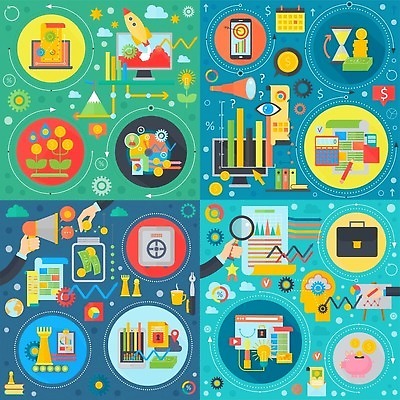 EPS 해외이미지 손 디자인 일러스트 비즈니스 협력 신체부위 세트 과학기술 플랫 얼굴모양 엘리먼트 해외202310 해외일러스트 모양 얼굴 기술 사람 파일형식 벡터