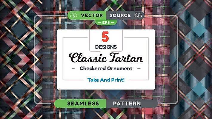 EPS 해외이미지 패턴 일러스트 사람없음 세트 체크무늬 해외202310 해외일러스트 무늬 파일형식 벡터