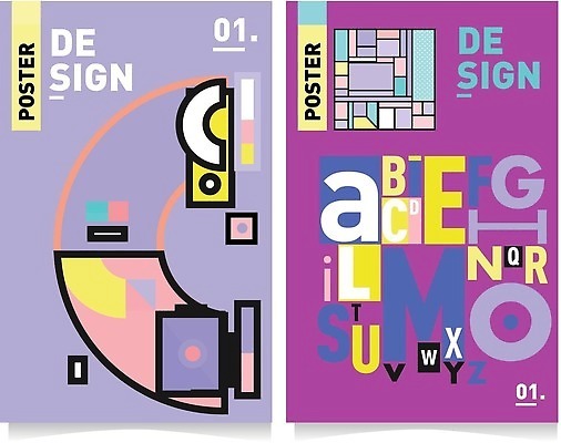 EPS 해외이미지 도형 알파벳 포스터 백그라운드 일러스트 추상 타이포그라피 사람없음 보라색 화려 해외202310 해외일러스트 문자 영어 컬러 컨셉 무늬 파일형식 벡터