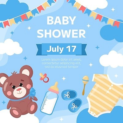 EPS 해외이미지 일러스트 사람없음 파란색 반짝임 곰인형 아기용품 젖병 노리개젖꼭지 아기신발 유아복 가랜드 마라카스 베이비샤워 해외202310 해외일러스트 옷 인형 컬러 신발 모션 타악기 이벤트 오브젝트 파티용품 파일형식 벡터