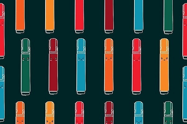 EPS 해외이미지 무료이미지 패턴 일러스트 사람없음 컬러풀 펜 해외202310 해외일러스트 컬러 무늬 필기구 파일형식 벡터 무료콘텐츠