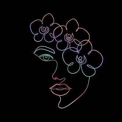 EPS 해외이미지 식물 모델 1 디자인 여자 꽃 행복 얼굴 선 백그라운드 일러스트 자연 미술 미소 사람 경사 성인 그래픽 뷰티 머리 유행 검은색 페인트 스케치 심볼 입술 사인 그림 고립 엘리먼트 스타일 벡터 미니멀리스트 미니멀 해외202310 해외일러스트 감정 컬러 문화예술 표정 신체부위 생태계 파일형식