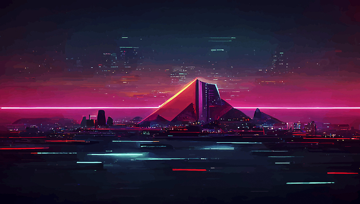 포토 JPG 해외이미지 건축물 사람없음 건물 보라색 네온 사이버펑크 해외202310 해외포토 건축 컬러 파일형식 SF