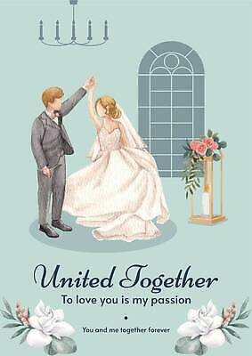 EPS 해외이미지 전신 여자 남자 꽃 부케 일러스트 창문 결혼식 성인 두명 춤 신랑신부 성인만 해외202310 해외일러스트 식물 신부_웨딩 꽃다발 신랑 결혼 문화예술 사람 파일형식 벡터