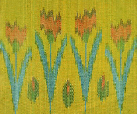 포토 JPG 해외이미지 디자인 꽃 백그라운드 잎 미술 사람없음 빨간색 초록색 노란색 튤립 직물 그림 질감 핸드메이드 해외202310 해외포토 식물 컬러 문화예술 파일형식