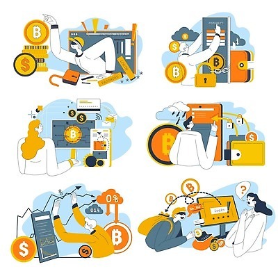 EPS 해외이미지 여자 남자 일러스트 자물쇠 여러명 상반신 성인 금융 스마트폰 세트 노란색 모니터 주황색 놀람 물음표 지갑 암호 쇠사슬 도둑 보안 동전탑 성인만 해외202310 해외일러스트 기호 감정 컬러 다수 표정 안전 사람 경제 핸드폰 스마트기기 컴퓨터 쌓기 동전 범죄인 파일형식 벡터