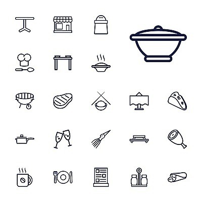 EPS 해외이미지 커피 일러스트 탁자 요리사모자 육류 사람없음 상점 와인 그릴 냄비 심볼 해외202310 해외일러스트 모자_잡화 음료 가구 식재료 주방용품 주류 요리사 솥 파일형식 벡터