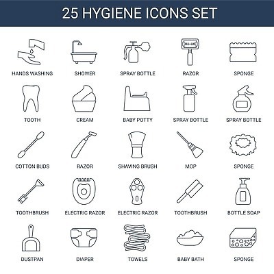 EPS 해외이미지 일러스트 욕조 사람없음 붓 치아 심볼 크림 화장실 스프레이 면도기 쓰레받기 면봉 바리깡 스폰지캔 해외202310 해외일러스트 위생용품 소화기관 청소도구 파일형식 벡터