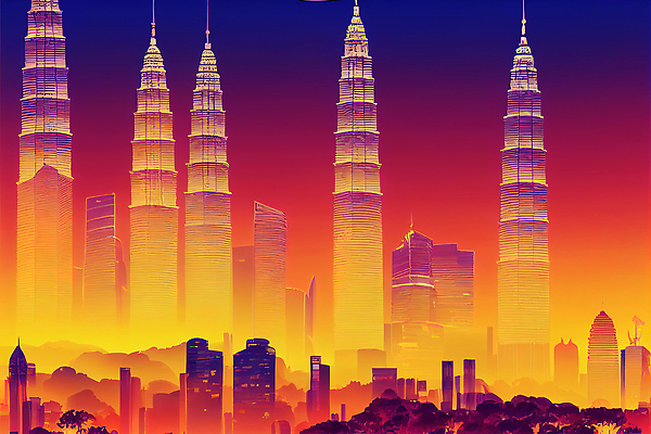 JPG 해외이미지 일러스트 하늘 빌딩 사람없음 컬러풀 도시 분위기 해외202310 해외일러스트 컬러 컨셉 건물 파일형식