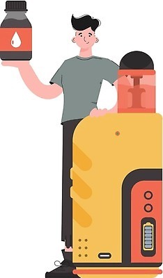 EPS 해외이미지 무료이미지 남자 일러스트 흡연 담배 한명 들기 성인 장비 액체 병 니코틴 전자담배 성인남자한명만 해외202310 해외일러스트 1 식기 모션 사람 남자한명만 성인남자만 파일형식 벡터 무료콘텐츠