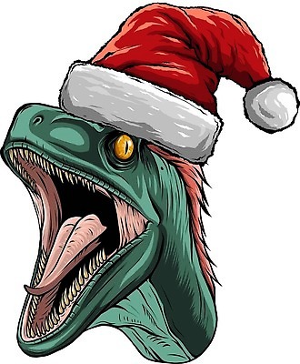 EPS 해외이미지 일러스트 산타모자 입벌림 사람없음 초록색 스케치 공룡캐릭터 백악기후기 벨로키랍토르 해외202310 해외일러스트 일러캐릭터 캐릭터 모자_잡화 컬러 크리스마스 표정 미술 공룡 백악기 파일형식 벡터