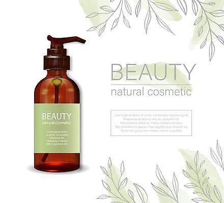 EPS 해외이미지 무료이미지 잎 일러스트 사람없음 뷰티 화장품 용기 펌핑기 해외202310 해외일러스트 식물 그릇 병_담는 파일형식 벡터