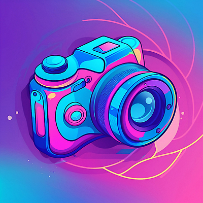 JPG 해외이미지 일러스트 추상 사람없음 컬러풀 카메라 화려 만화 해외202310 해외일러스트 컬러 컨셉 무늬 전자제품 파일형식
