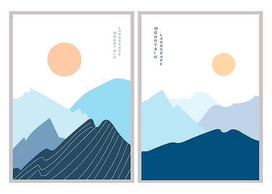 EPS 해외이미지 템플릿 실루엣 포스터 백그라운드 일러스트 벽지 추상 산 파노라마 창조 동양인 그래픽 파란색 태양 유행 일몰 새벽 방 직물 인쇄 땅 그림 질감 산등성이 엽서 손그림 지역 기하학 스칸디나비아 벡터 미니멀리스트 미니멀 해외202310 해외일러스트 자연요소 컬러 무늬 촬영기법 인종 노을 편지 파일형식