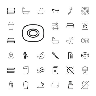 EPS 해외이미지 일러스트 자동차 욕조 사람없음 수건 금지 칫솔 양동이 심볼 수도꼭지 비누 치약 절구 세탁기 스폰지캔 해외202310 해외일러스트 육상교통 위생용품 가전제품 도구 파일형식 벡터