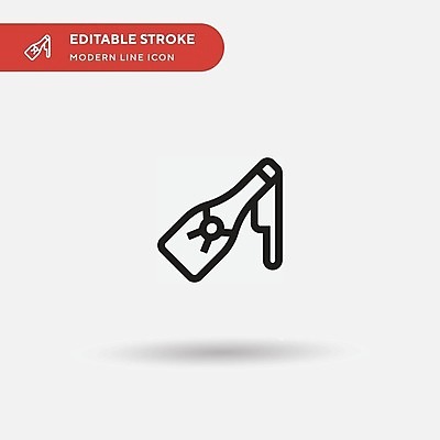 EPS 해외이미지 선 일러스트 사람없음 샴페인병 해외202310 해외일러스트 술병 샴페인 파일형식 벡터