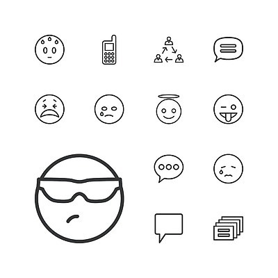 EPS 해외이미지 화살표 말풍선 일러스트 표정 사람없음 선글라스 전화기 심볼 해외202310 해외일러스트 안경 파일형식 벡터