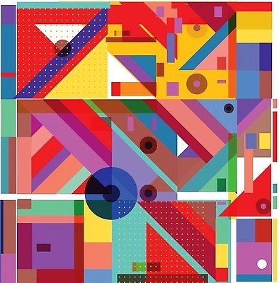 EPS 해외이미지 디자인 일러스트 사람없음 그래픽 컬러풀 삼각형 기하학 해외202310 해외일러스트 도형 컬러 무늬 파일형식 벡터