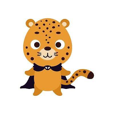 EPS 해외이미지 동물캐릭터 일러스트 사람없음 귀여움 할로윈 마법사 망토 치타 코스프레 해외202310 해외일러스트 일러캐릭터 동물 캐릭터 컨셉 포유류 파일형식 벡터