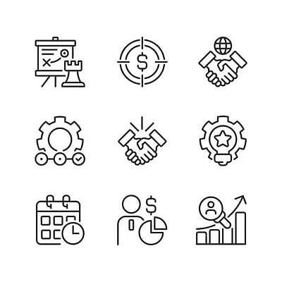 EPS 해외이미지 클립아트 편집 디자인 선 컨셉 스티커 돈 일러스트 회사 비즈니스 설계 미술 금융 세트 픽토그램 웹 거래 달력 플랫 계획 수집 심볼 분석 그림 투자 심플 윤곽 팩 개발 경영 골 얇은 타격 항목 벡터 해외202310 해외일러스트 인터넷 모션 문화예술 경제 화장품 재산 파일형식