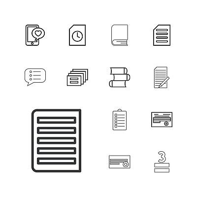 EPS 해외이미지 시계 말풍선 일러스트 사람없음 책 스마트폰 숫자 연필 하트 심볼 문서 체크리스트 해외202310 해외일러스트 모양 문자 학용품 핸드폰 스마트기기 필기구 파일형식 벡터