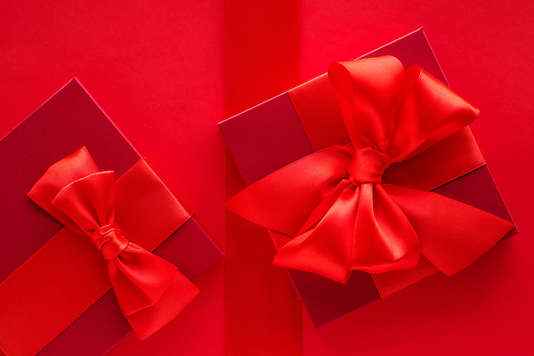 포토 JPG 해외이미지 리본 백그라운드 포장 선물 사람없음 빨간색 상자 화려 카피스페이스 해외202310 해외포토 컬러 컨셉 공백 파일형식