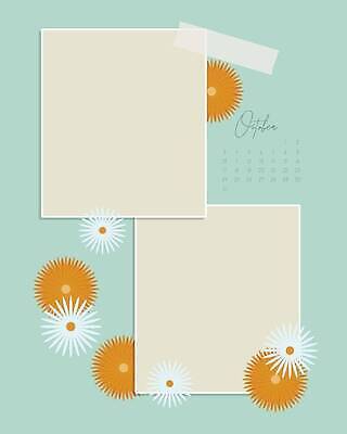EPS 해외이미지 템플릿 디자인 종이 백그라운드 일러스트 비즈니스 프레임 다이어리 쪽지 공책 공백 달력 가을 업무 신용카드 일주일 날짜 잡지 시간표 계획 페이지 모음 시트 10월 월 금잔화 고립 골 엘리먼트 조언 캐모마일 목차 벡터 해외202310 해외일러스트 계절 꽃 컨셉 문구용품 간행물 금융 사무용품 작업 허브 파일형식