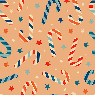 EPS 해외이미지 별 크리스마스 패턴 일러스트 사람없음 주황색 패턴백그라운드 빈티지 지팡이사탕 해외202310 해외일러스트 자연요소 기념일 컬러 백그라운드 컨셉 무늬 사탕 파일형식 벡터