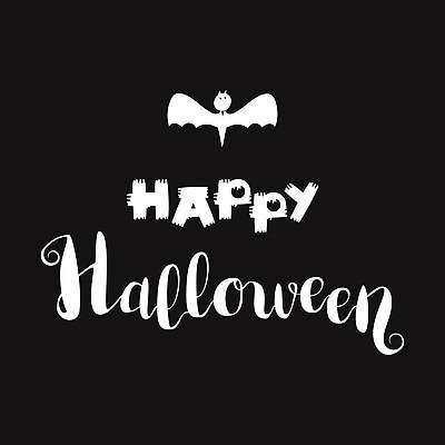 EPS 해외이미지 일러스트 타이포그라피 사람없음 검은색 할로윈 심볼 즐거움 박쥐 해외202310 해외일러스트 문자 감정 컬러 포유류 파일형식 벡터