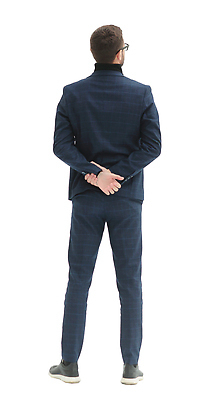 포토 JPG 해외이미지 전신 남자 한명 서기 정장 성인 뒷모습 뒷짐 성인남자한명만 안경낌 해외202310 해외포토 1 옷 안경 뷰포인트 모션 사람 남자한명만 성인남자만 파일형식