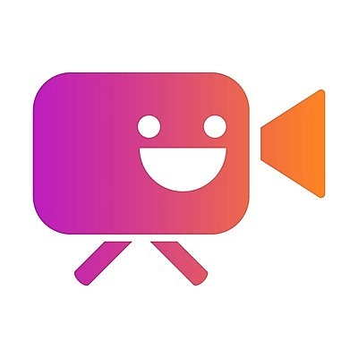 EPS 해외이미지 무료이미지 분홍색 일러스트 표정 웃음 사람없음 카메라 주황색 심볼 그라데이션 동영상 영화카메라 해외202310 해외일러스트 컬러 전자제품 파일형식 벡터 무료콘텐츠