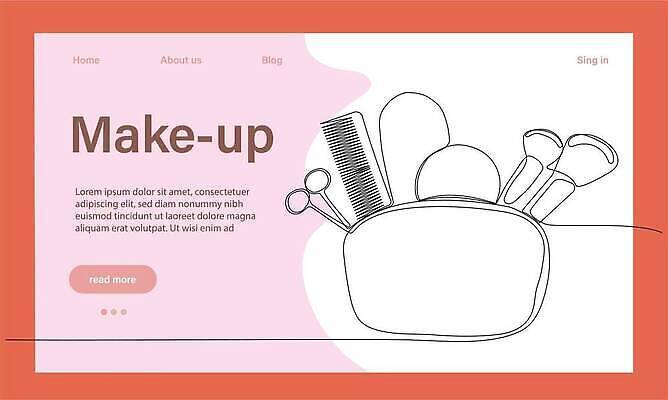 EPS 해외이미지 일러스트 사람없음 화장품 머리빗 메이크업브러쉬 미용가위 파우치 해외202310 해외일러스트 가방 가위_도구 뷰티 붓 미용용품 파일형식 벡터