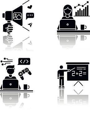 EPS 해외이미지 클립아트 직업 디자인 교육 실루엣 컨셉 인터넷 일러스트 비즈니스 그림자 경사 세트 픽토그램 반사 디지털 검은색 교사 웹 게임 가르침 플랫 떨어짐 수집 가득함 심볼 경영자 팩 커뮤니티 온라인 가정교사 개발 고립 고체 과외 마케팅 상형문자 소셜 엘리먼트 프리랜서 항목 벡터 해외202310 해외일러스트 문자 컬러 놀이 수업 촬영기법 학습 화장품 리더 파일형식